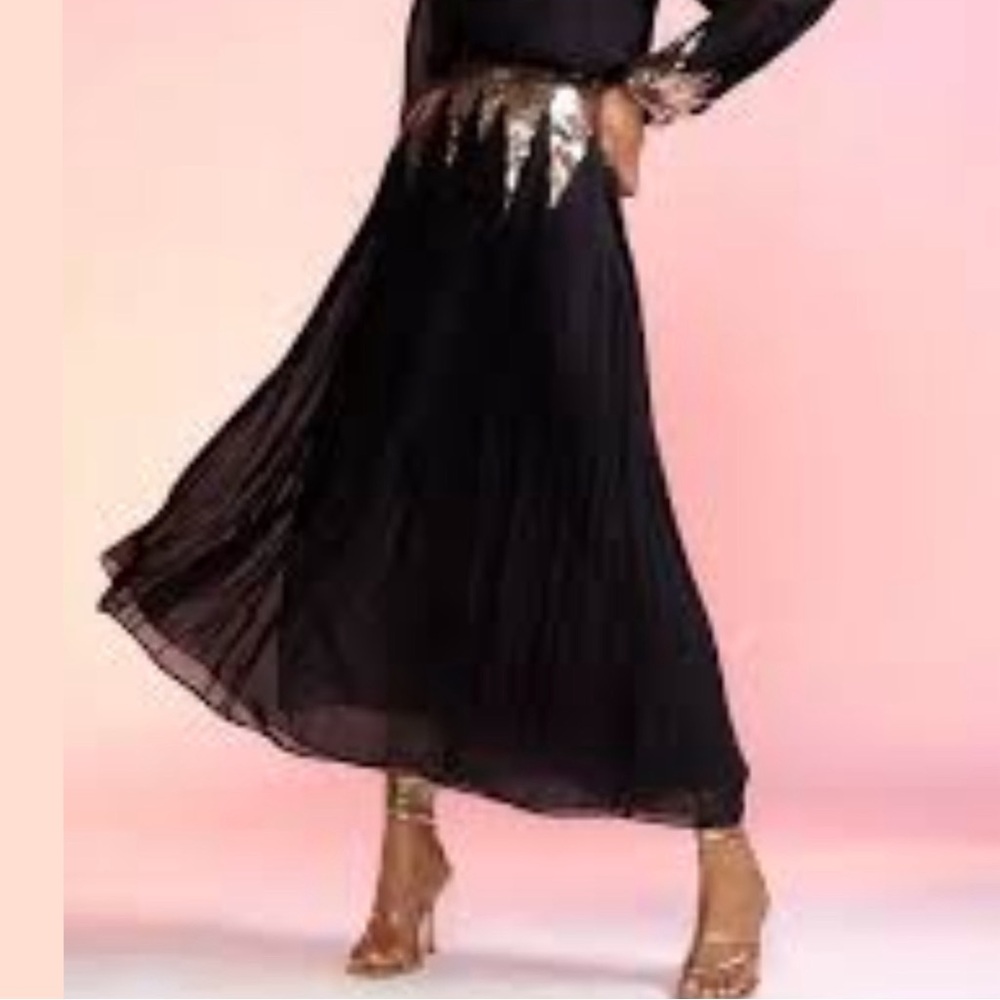 NWT Cynthia Rowley Sequin Starburst Silk Maxi Skirt